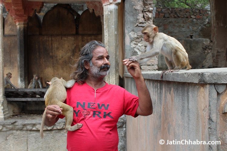 Mr Monkey Man - A guy we met at the temple