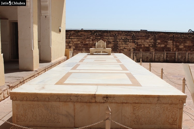 Marble Throne at Mehrangarh Fort Jodhpur Rajasthan