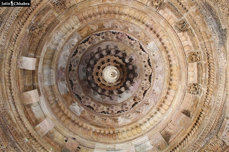Ceiling of Garbhagriha at Modhera Sun Temple