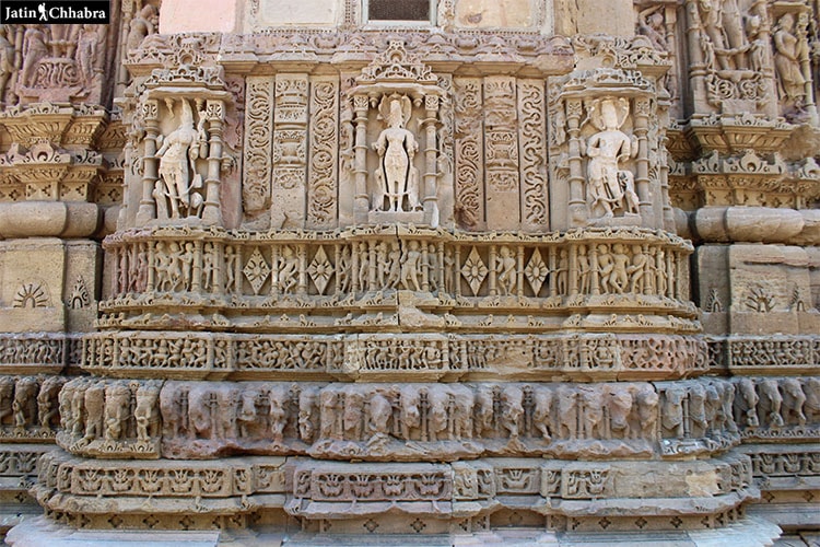 Wall statues of Modhera Sun Temple