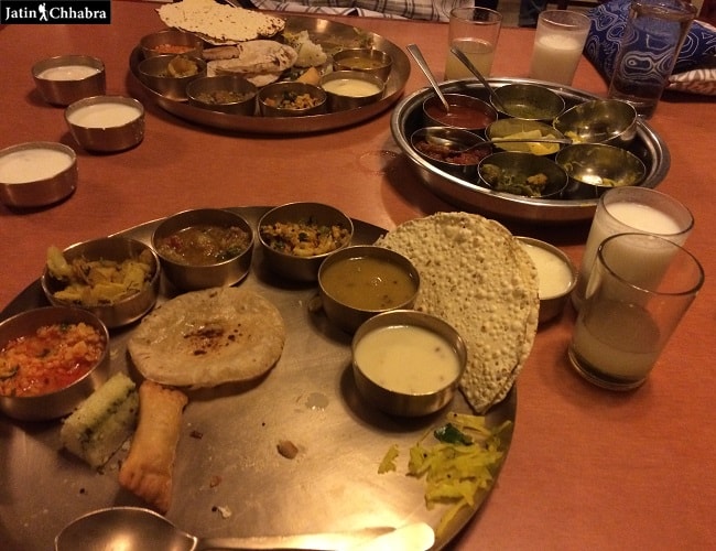Gujarati Thali at Mandap restaurant