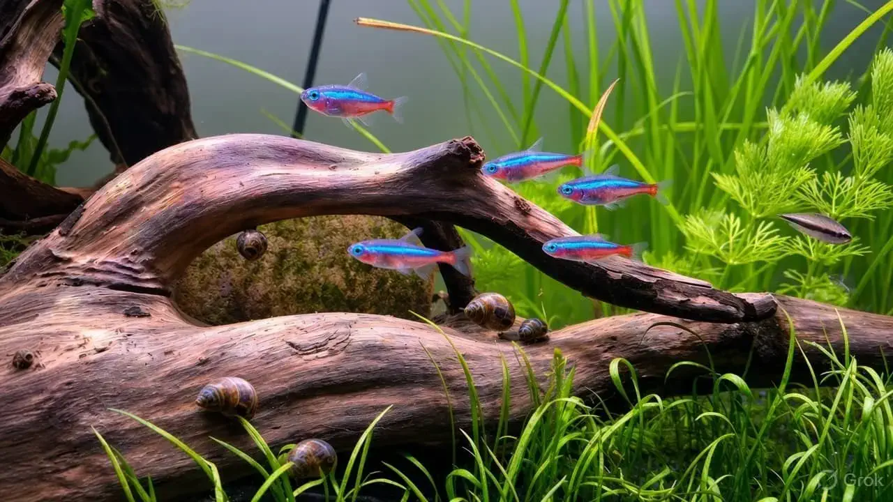 cardinal tetra in my 30 inch length planted tank jatin chhabra